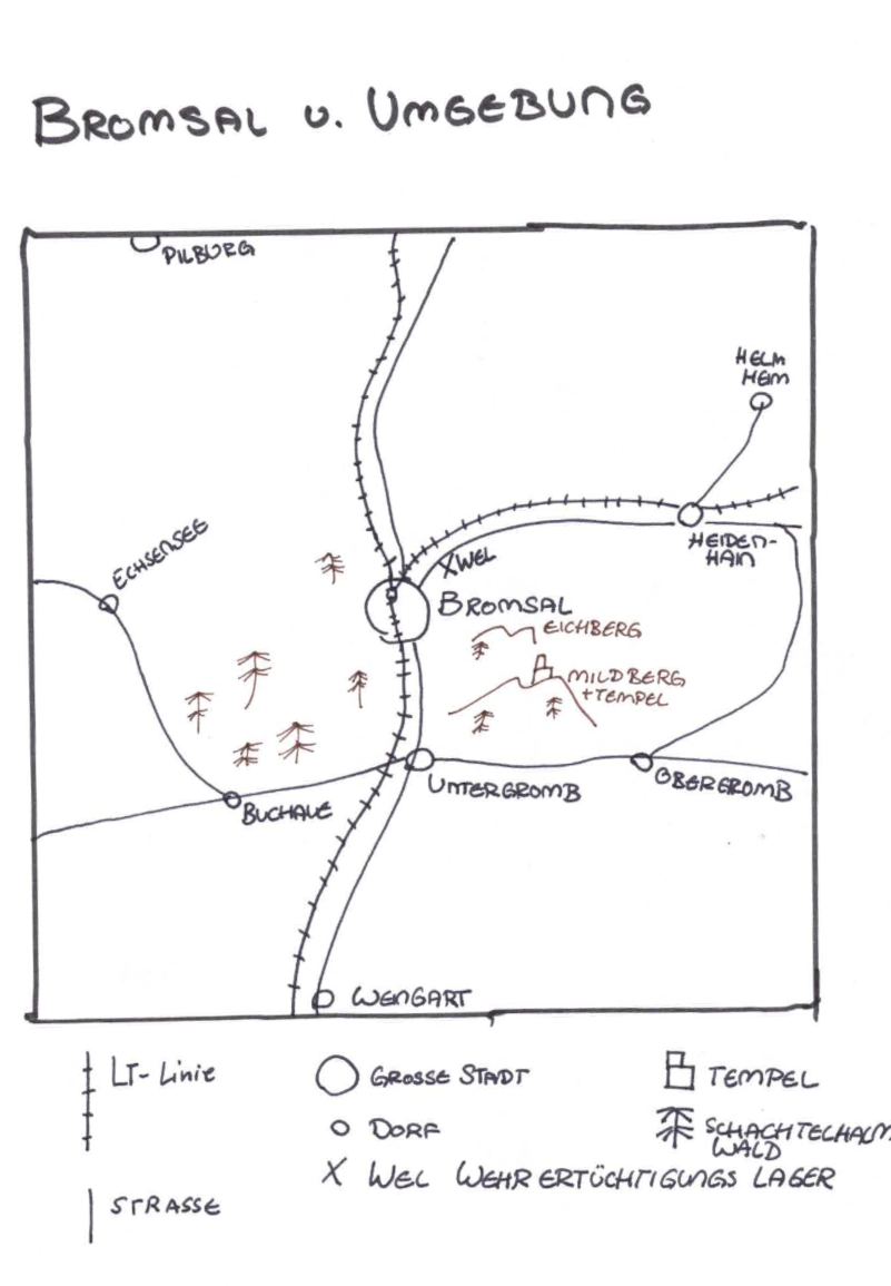 Karte von Bromsal und Umgebung