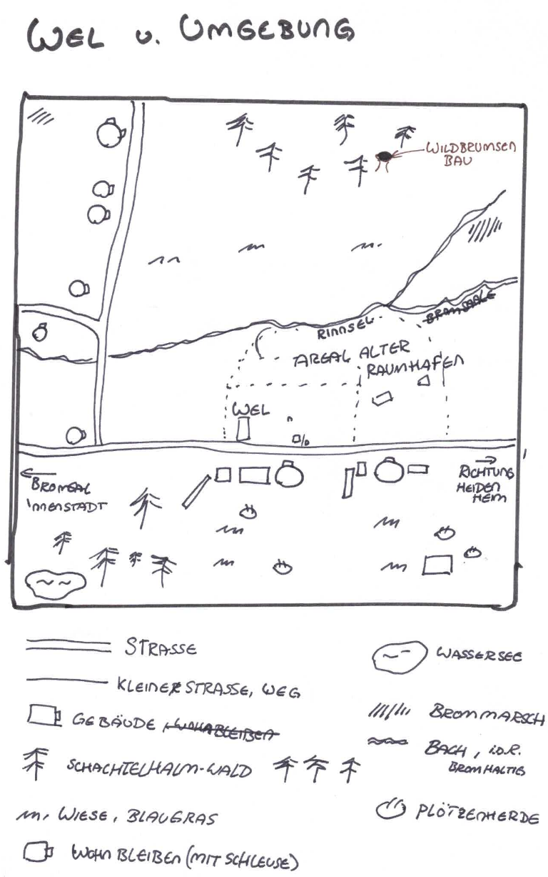 Karte des Wehrerziehungslagers und Umgebung